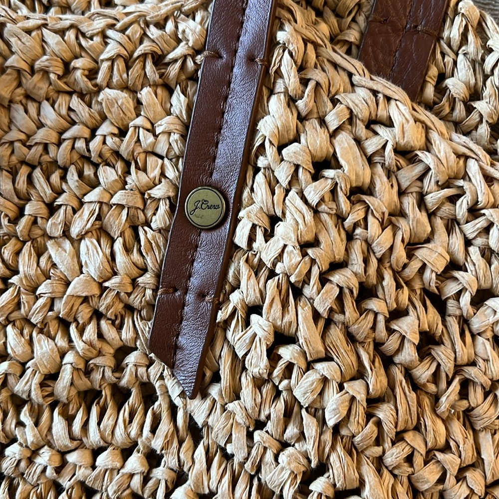 J. Crew Tan Woven Tote Bag - Picture 2 of 9
